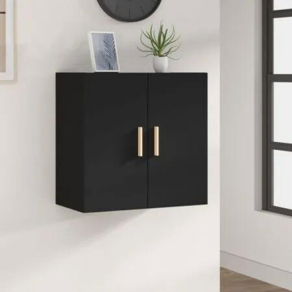 Wall Cabinet Black 60x30x60 cm Engineered Wood