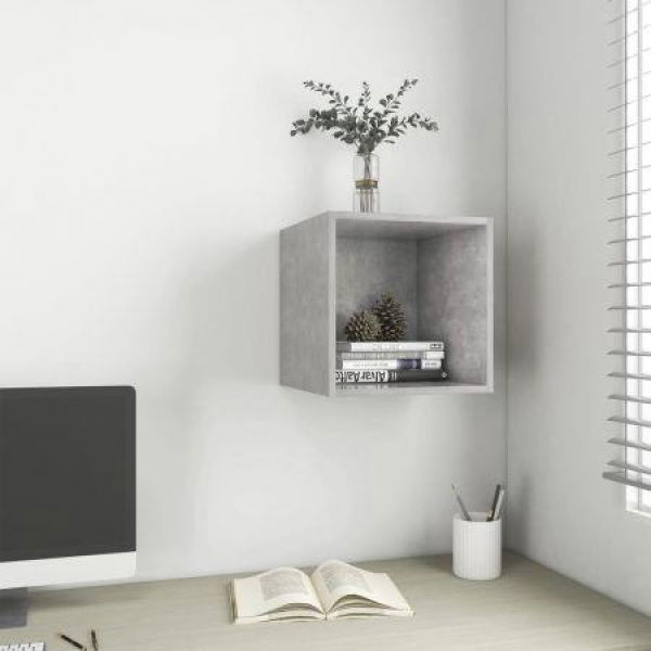 Wall Cabinet Concrete Grey 37x37x37 Cm Engineered Wood