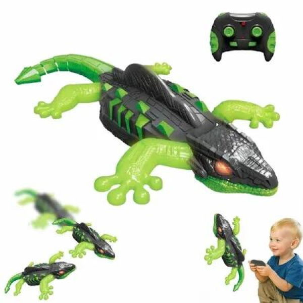 Wall Climbing Lizard,Wall Crawler Robot Gecko Remote Control,Floor Ceiling Crawling Electric Lizard RC Car Toys,Christmas Gifts for 3 + Year Old Kids