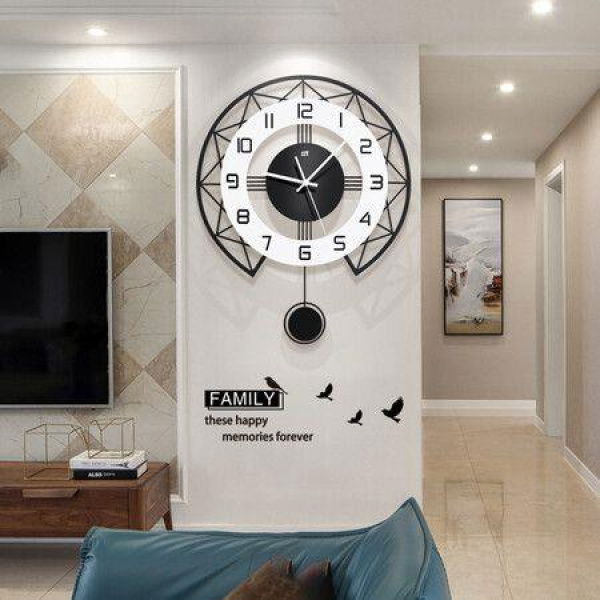 Wall Clocks For Bedroom Kitchen Home Office Modern Wall Clock Battery Operated Large Silent Non-Ticking