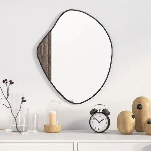 Wall Mirror Black 50x40 cm