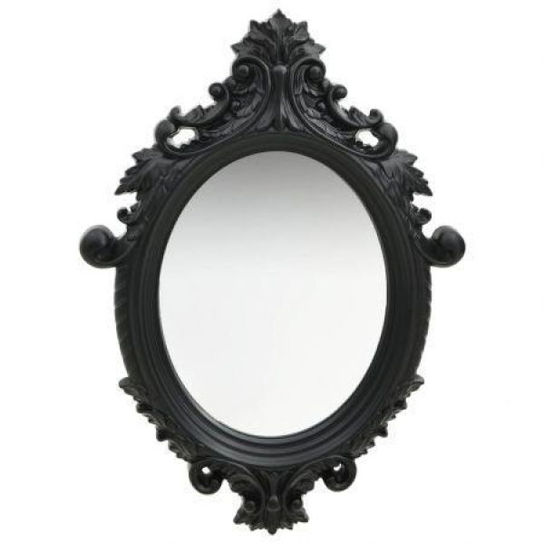 Wall Mirror Castle Style 56x76 Cm Black