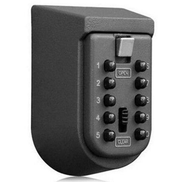 Wall Mount Key Lock Box Waterproof Key Storage with 10-Digit Combination Lock for Landlord Property Management