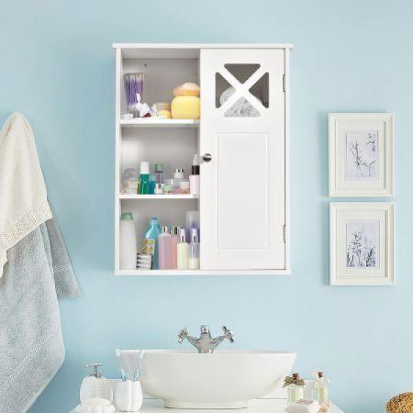 Wall-mounted Bathroom Medicine Cabinet With Adjustable Shelves