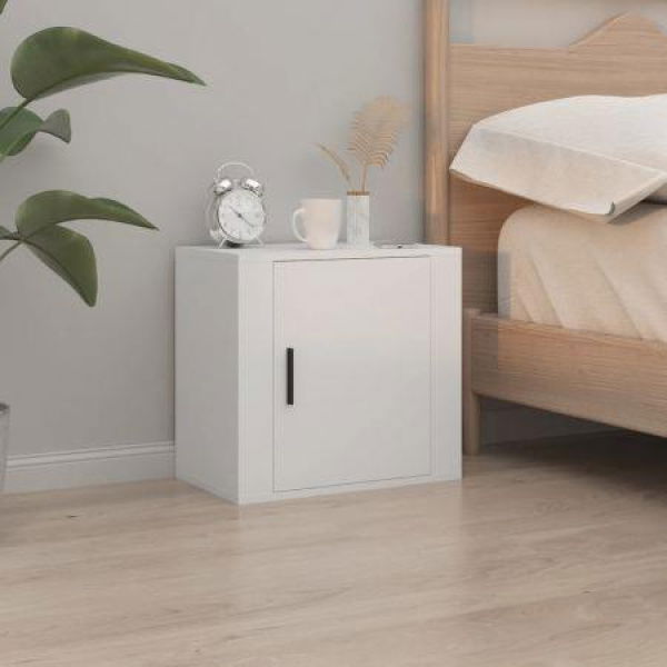 Wall-mounted Bedside Cabinet White 50x30x47 Cm