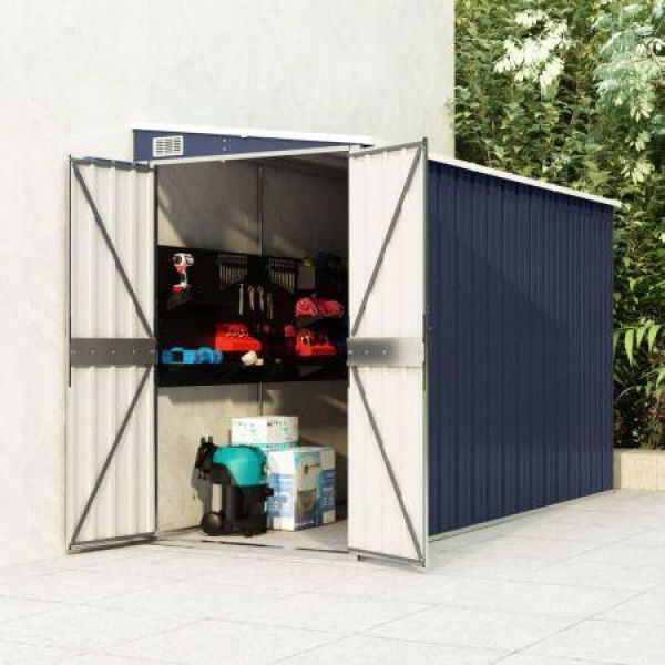 Wall-mounted Garden Shed Anthracite 118x288x178 cm Steel