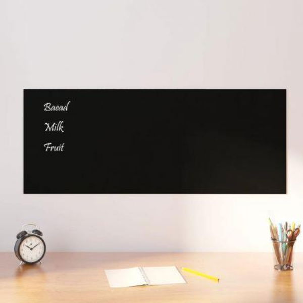 Wall-mounted Magnetic Board Black 100x40 Cm Tempered Glass