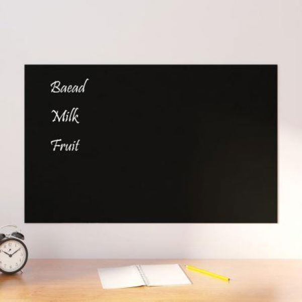 Wall-mounted Magnetic Board Black 80x50 Cm Tempered Glass