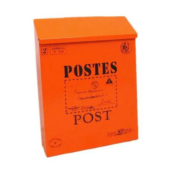 Wall Mounted Mailbox Suggestion Box Donation Box Newspaper Holder Box Letter Box For Office Outside House Yard Gate Color Orange