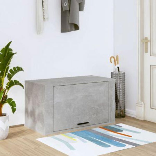 Wall-mounted Shoe Cabinet Concrete Grey 70x35x38 Cm Engineered Wood