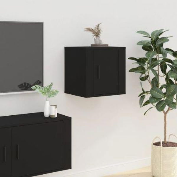 Wall-mounted TV Cabinet Black 40x34.5x40 Cm.