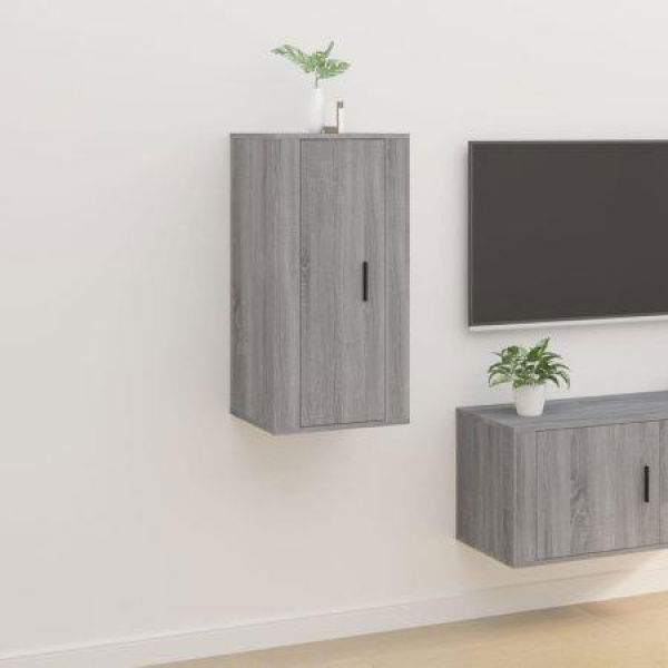 Wall-mounted TV Cabinet Grey Sonoma 40x34.5x80 Cm.