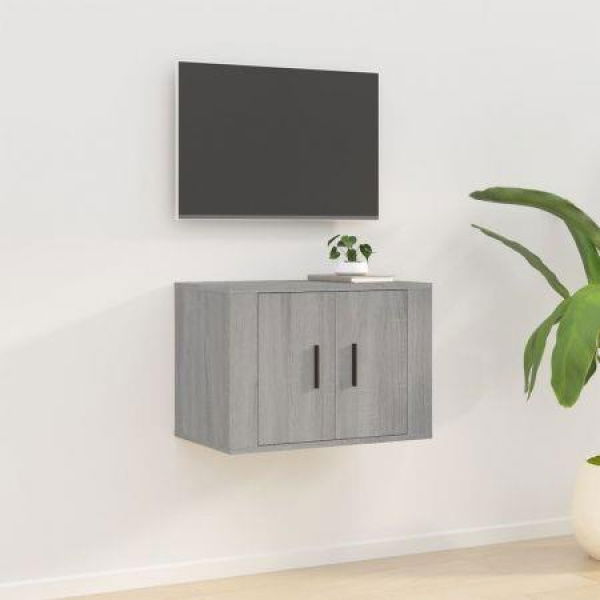 Wall-mounted TV Cabinet Grey Sonoma 57x34.5x40 Cm.