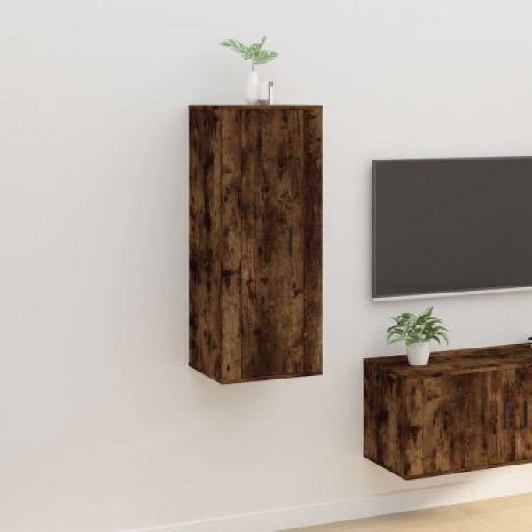 Wall-mounted TV Cabinet Smoked Oak 40x34.5x100 Cm.