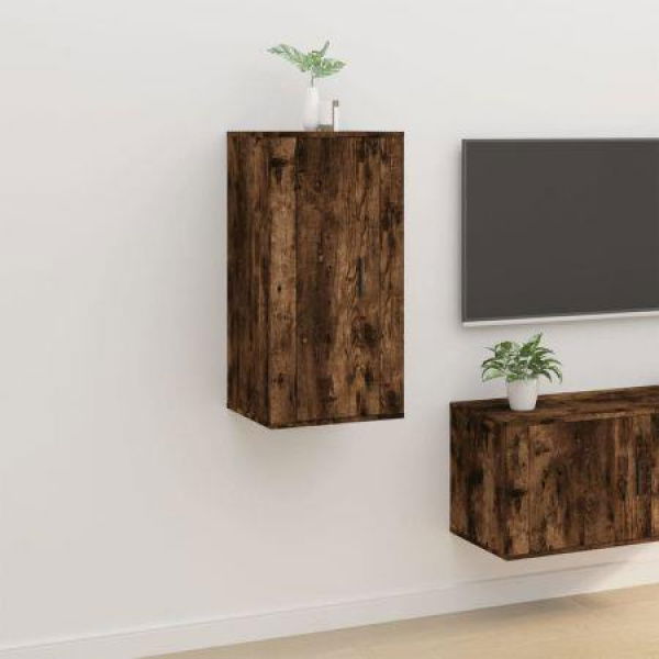 Wall-mounted TV Cabinet Smoked Oak 40x34.5x80 Cm.