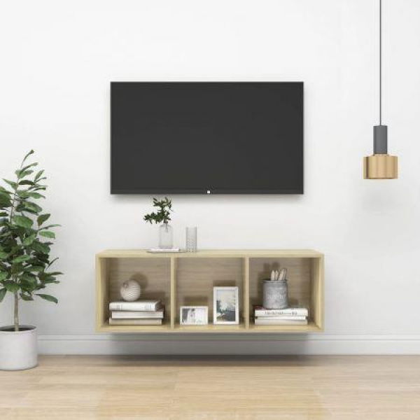 Wall-mounted TV Cabinet Sonoma Oak 37x37x107 Cm Engineered Wood