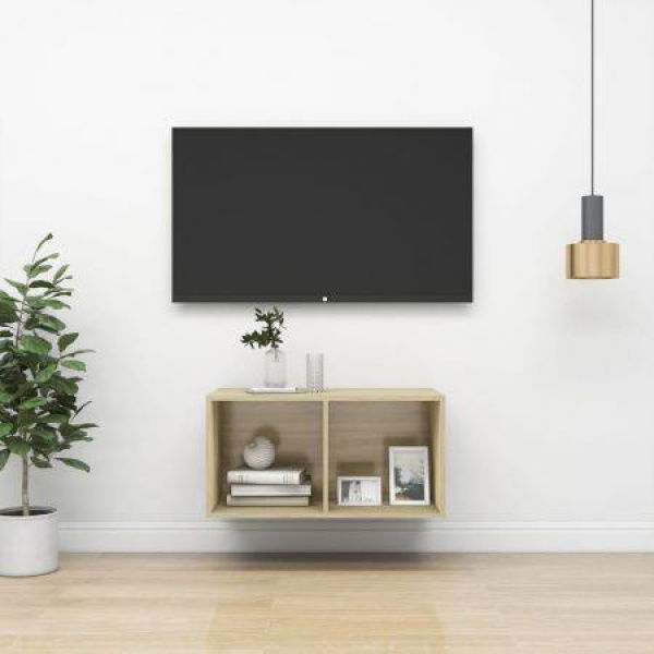 Wall-mounted TV Cabinet Sonoma Oak 37x37x72 Cm Engineered Wood