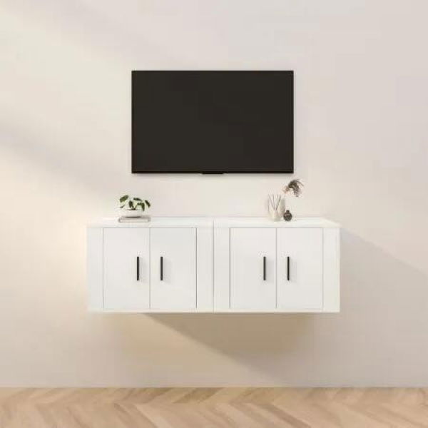 Wall-mounted TV Cabinets 2 pcs White 57x34.5x40 cm