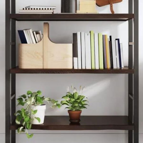 Wall Shelf Dark Brown 80x40x(2-4) cm Treated Solid Wood Oak