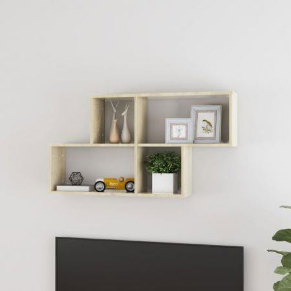 Wall Shelf Sonoma Oak 100x18x53 Cm Engineered Wood