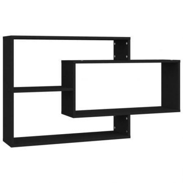 Wall Shelves Black 104x20x58.5 Cm Chipboard.