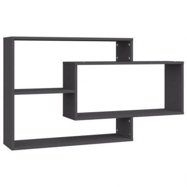 Wall Shelves Grey 104x20x58.5 Cm Chipboard.