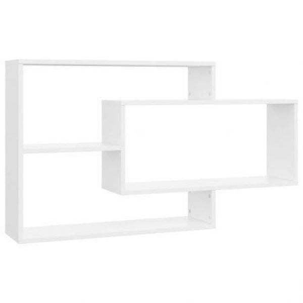 Wall Shelves White 104x20x58.5 Cm Chipboard.