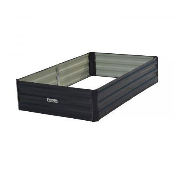 Wallaroo 150 X 90 X 30cm Galvanized Steel Garden Bed - Black