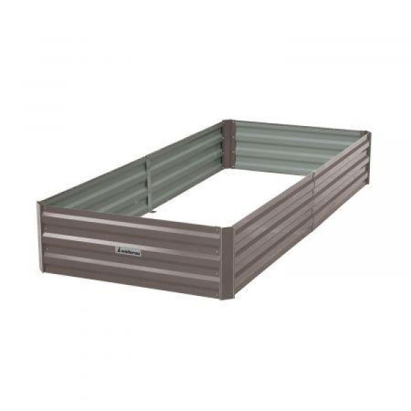 Wallaroo 210 X 90 X 30cm Galvanized Steel Garden Bed - Grey