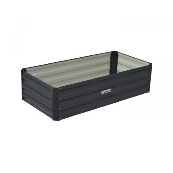 Wallaroo Garden Bed 120 X 60 X 30cm Galvanized Steel - Black