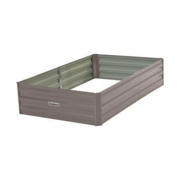 Wallaroo Garden Bed 150 X 90 X 30cm Galvanized Steel - Grey