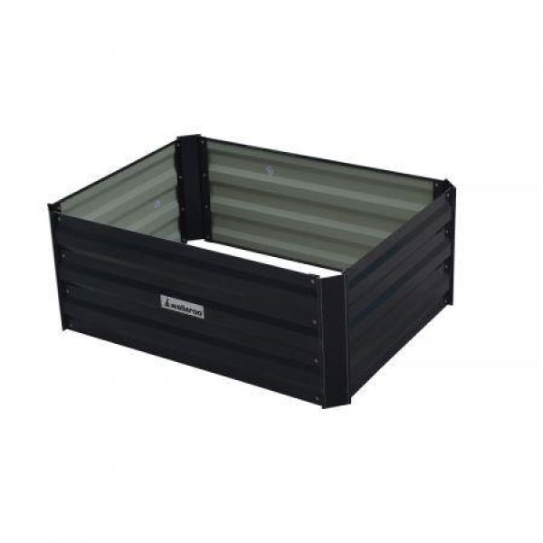 Wallaroo Garden Bed 80 X 60 X 30cm Galvanized Steel - Black