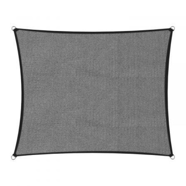 Wallaroo Outdoor Sun Shade Sail Canopy Grey Rectangle 4 X 6M