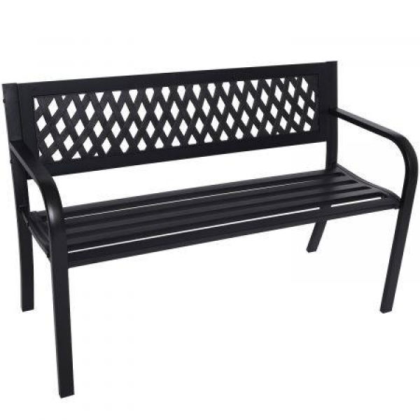 Wallaroo Steel Outdoor Garden Bench 2 To 3-Seater - Lattice