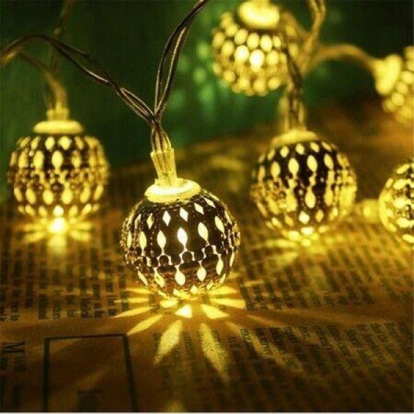 Warm Lights Weddings Parties Birthdays Home Decor Christmas Indoor And Outdoor Metal Ball