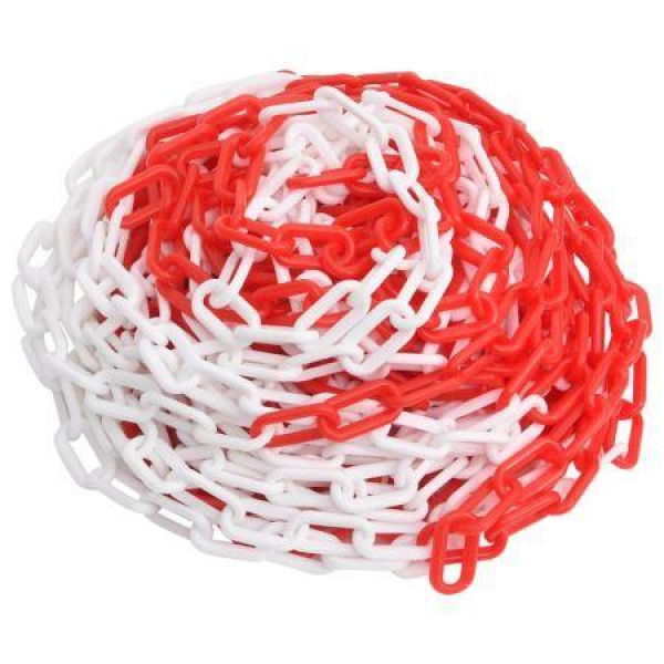 Warning Chain Red And White 100m 4mm Plastic.