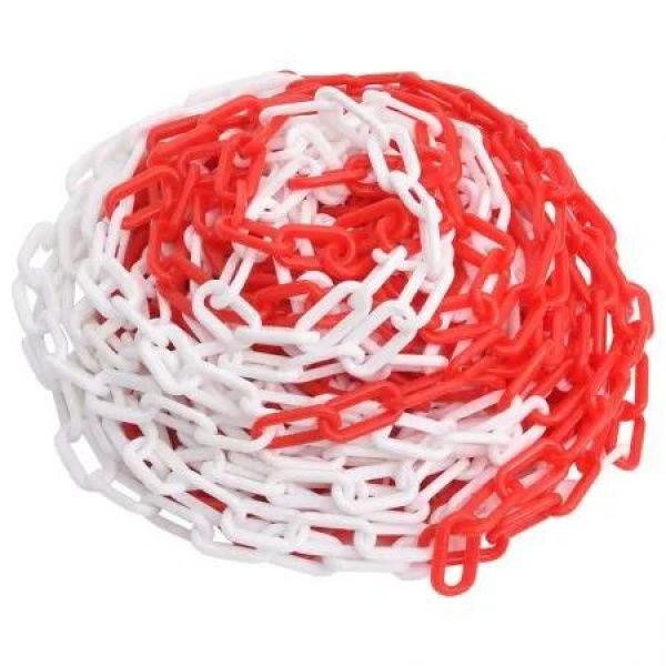 Warning Chain Red and White 30 m Ã˜4 mm Plastic
