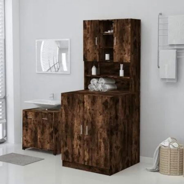 Washing Machine Cabinet Smoked Oak 71x71.5x91.5cm