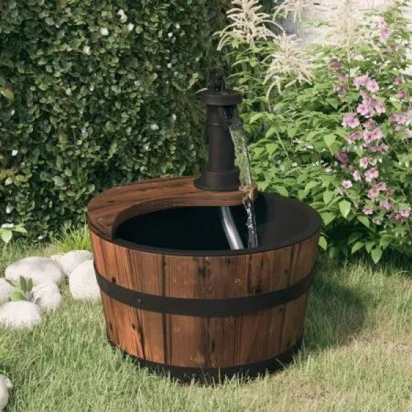 Water Fountain with Pump 28x28x34.5 cm Solid Wood Fir