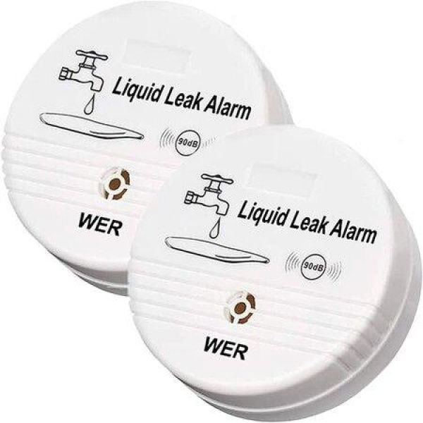 Water Leak Alarm - Leak Alert Water Detector For Home Use (Shipped Without Battery) - 2 Pack.