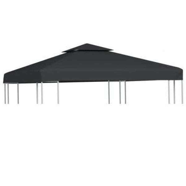 Waterproof Gazebo Cover Canopy 310 G/m Dark Grey 3 X 3 M