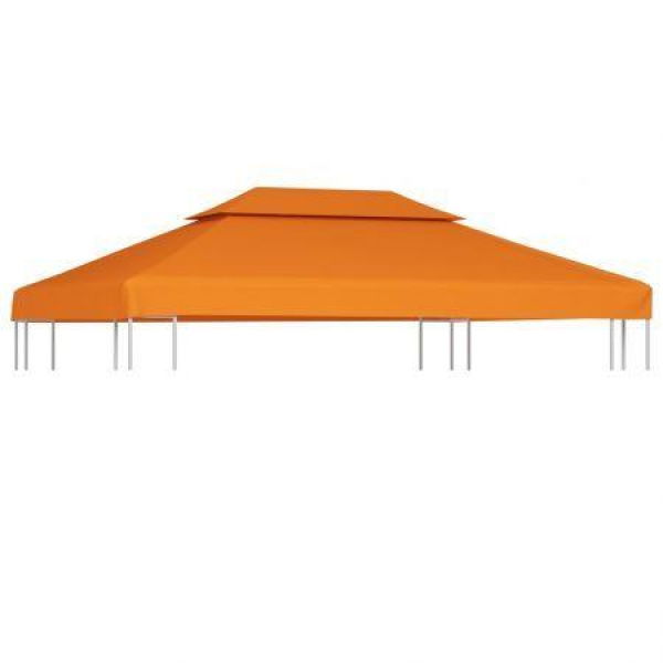 Water-proof Gazebo Cover Canopy 310 g/mÂ² Orange 3 x 4 m