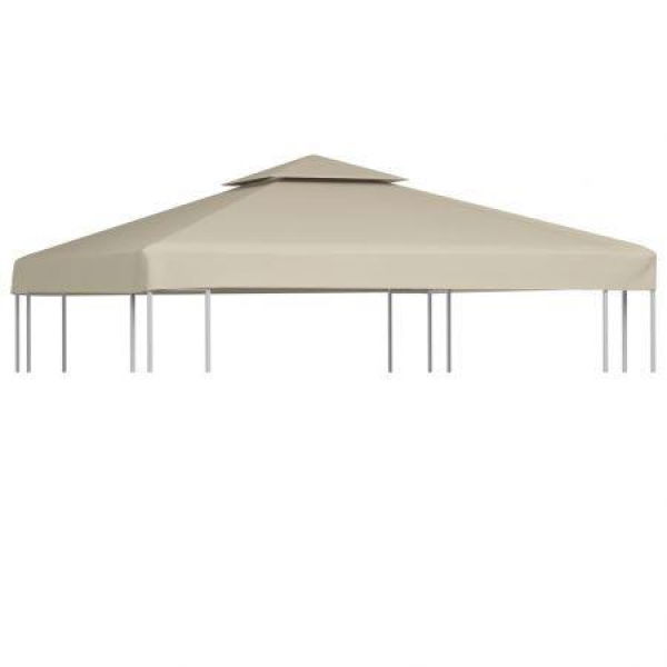 Waterproof Gazebo Cover Canopy Replacement 310 G/m Beige 3 X 3 M.