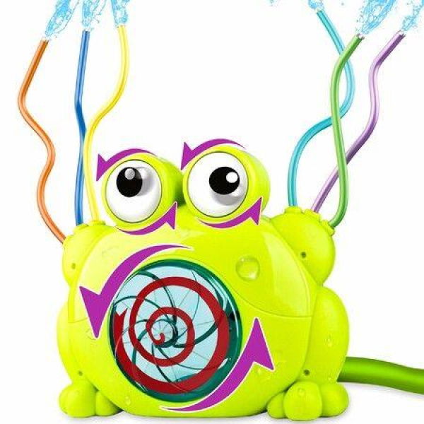 Water Sprinkler for Kids Frog Spray Sprinkler with Wiggle TubesKid Yard and Summer Fun Activities