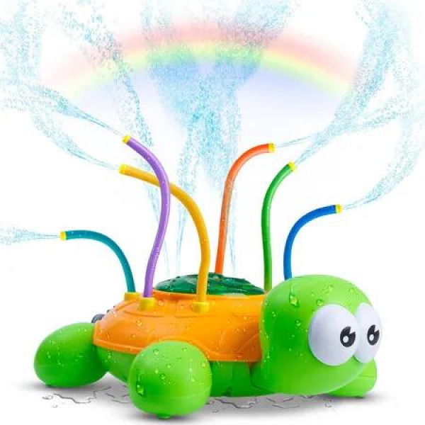 Water Sprinkler,Toddler Outdoor Toys,Backyard Spinning Turtle Kids Sprinkler Toy,Summer Toys Splashing Fun,Kids Outdoor Toys,Age3+