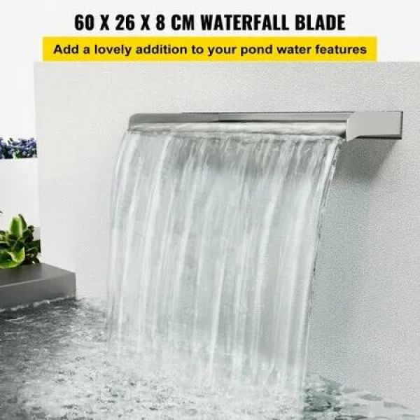 Waterfall Blade Waterfall Spillway 600 mm Stainless Steel Cascade Fountain