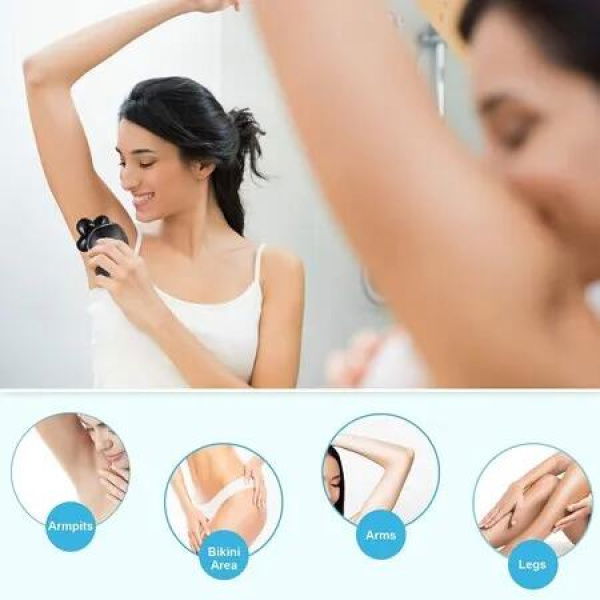 Waterproof 5D Hair Razor and Trimmer for Women - Rechargeable Rotary Shaver with USB Charging, Li-ion Battery