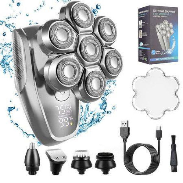 Waterproof 7-Head 5 IN 1 Electric Shaver Razor Face Head Hair Beard Trimmer Electric Shaver for Men