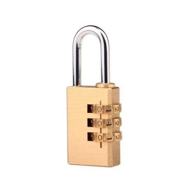 Waterproof Brass Padlock 3-DIGIT Combination Stainless Steel Lock