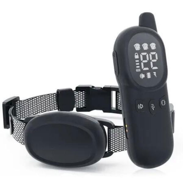 Waterproof Dog Training Collar: Electric with Remote Control, Shock, Vibration, and Sound (Black)